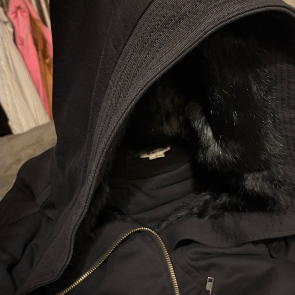 NEW Helmut Lang w real rabbit fur Black winter  Jacket retail over $1100 - Picture 11 of 15